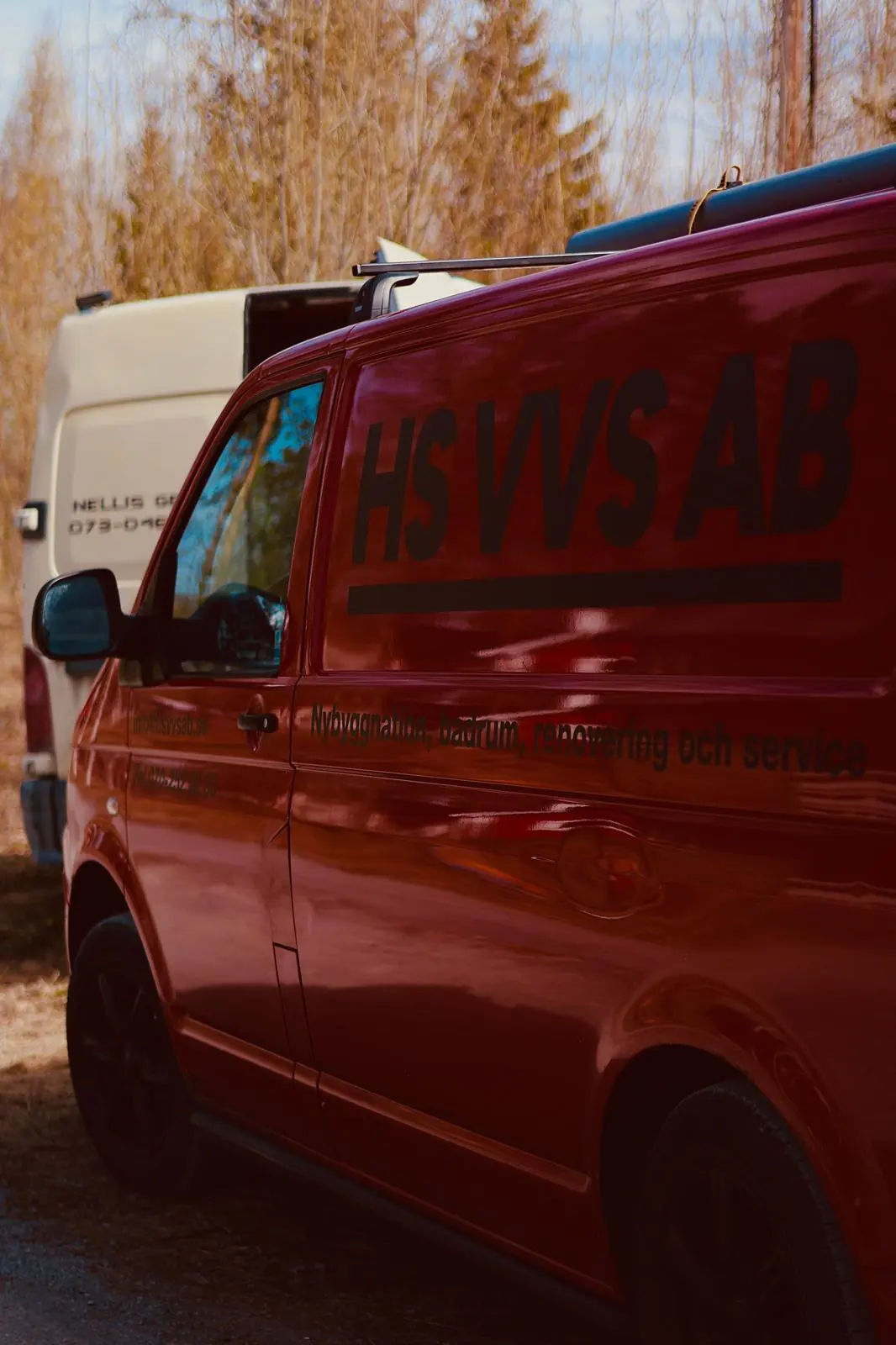 HS VVS AB servicebil vid lokalt VVS-jobb